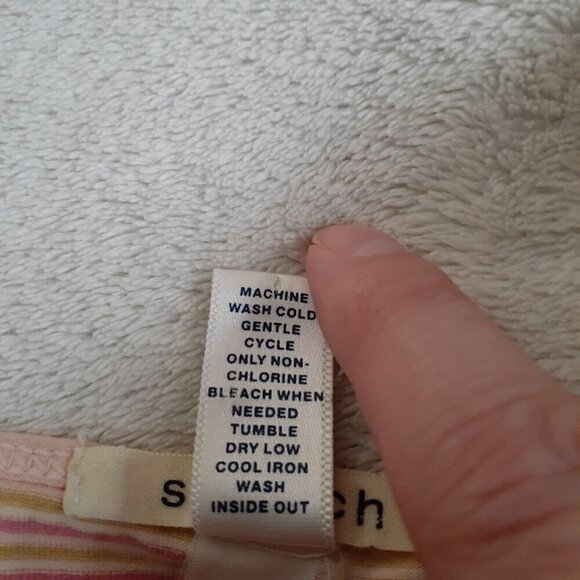 GAP Body Women's Small Vintage Y2K Pink White Stripe Spaghetti Strap Cami Dress - Picture 7 of 16